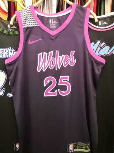 NBA 25 Rose Timberwolves 2019 city Maillot imprimé